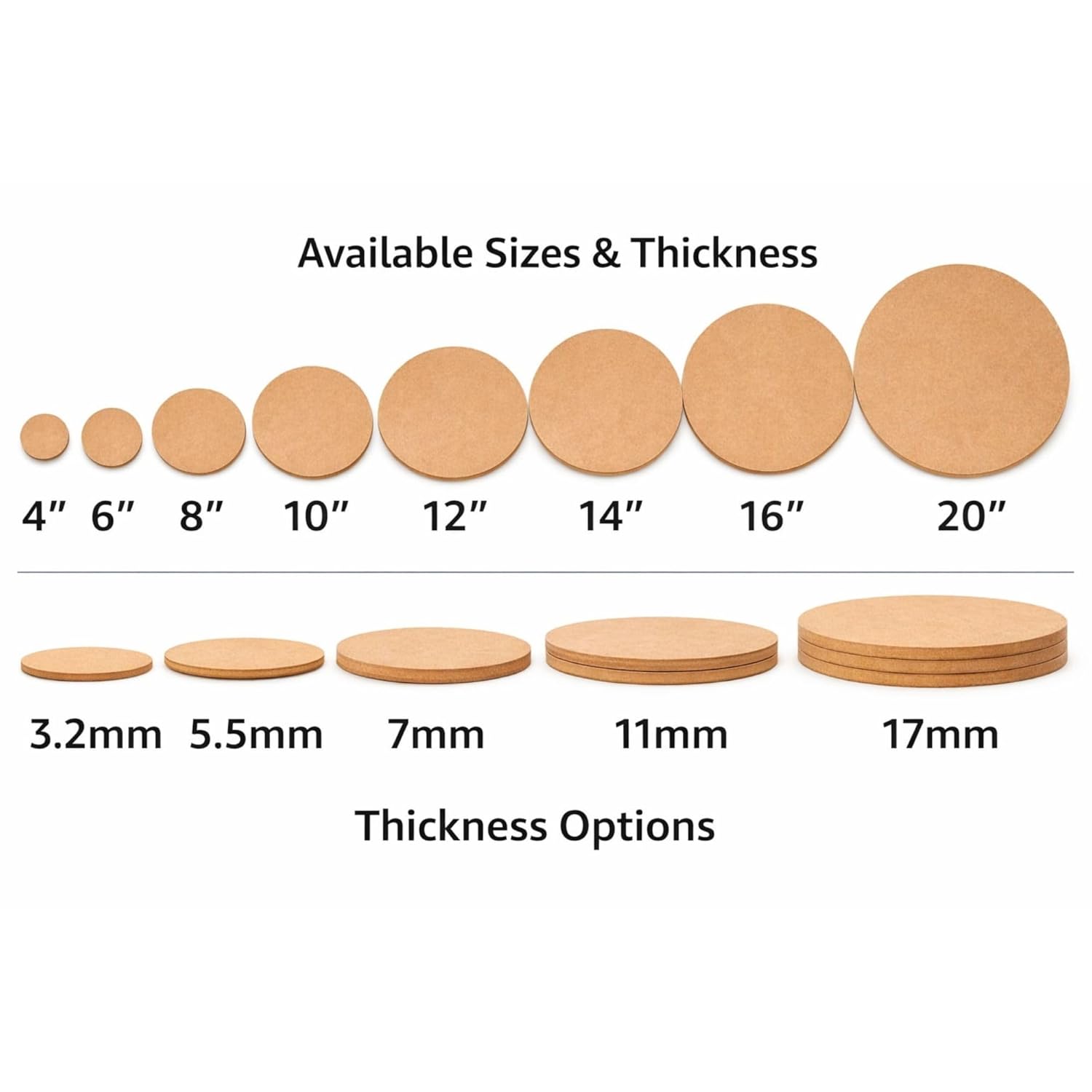 round mdf sheet