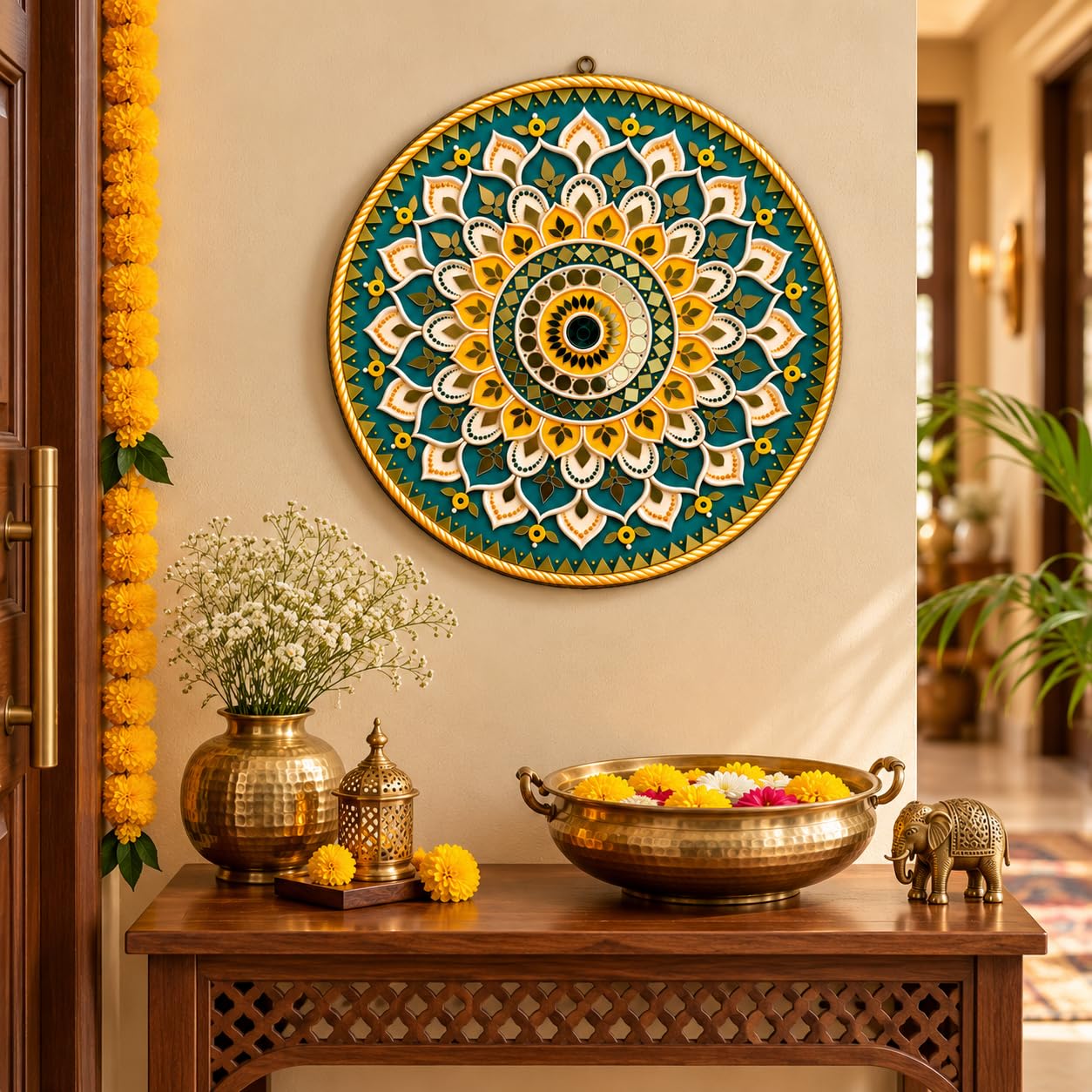 Round Printed MDF Wall Art for Home Decor