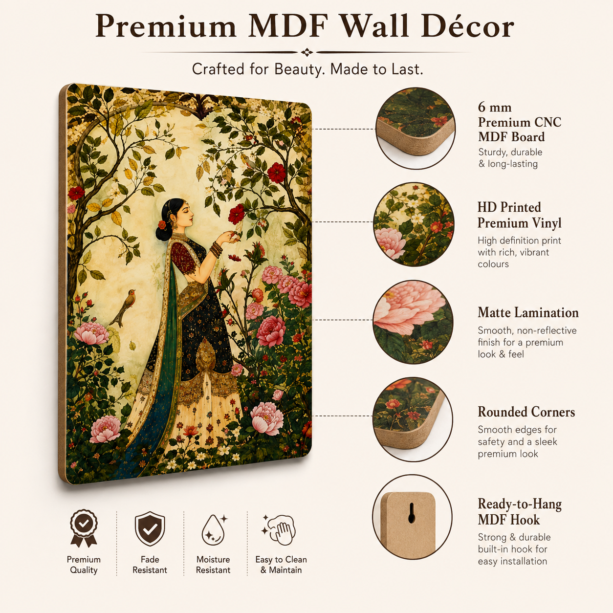 Indian lady decorative wall hanging