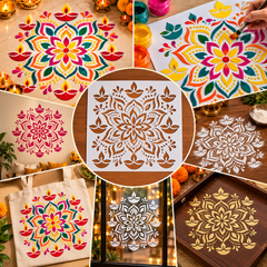 rangoli painting stencil for festive diy projects