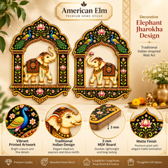 Traditional elephant jharokha wall art for bedroom