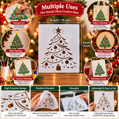 christmas tree stencil for fabric painting