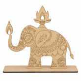 elephant shape wooden stand for diwali decoration