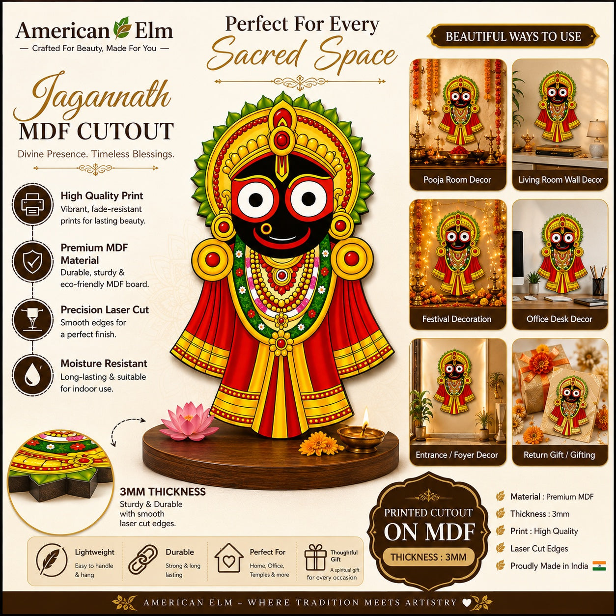 Jagannath home temple decoration