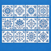 greek key plastic stencil for diwali rangoli