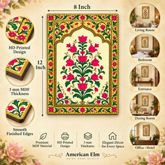 mughal inspired floral wall decoration