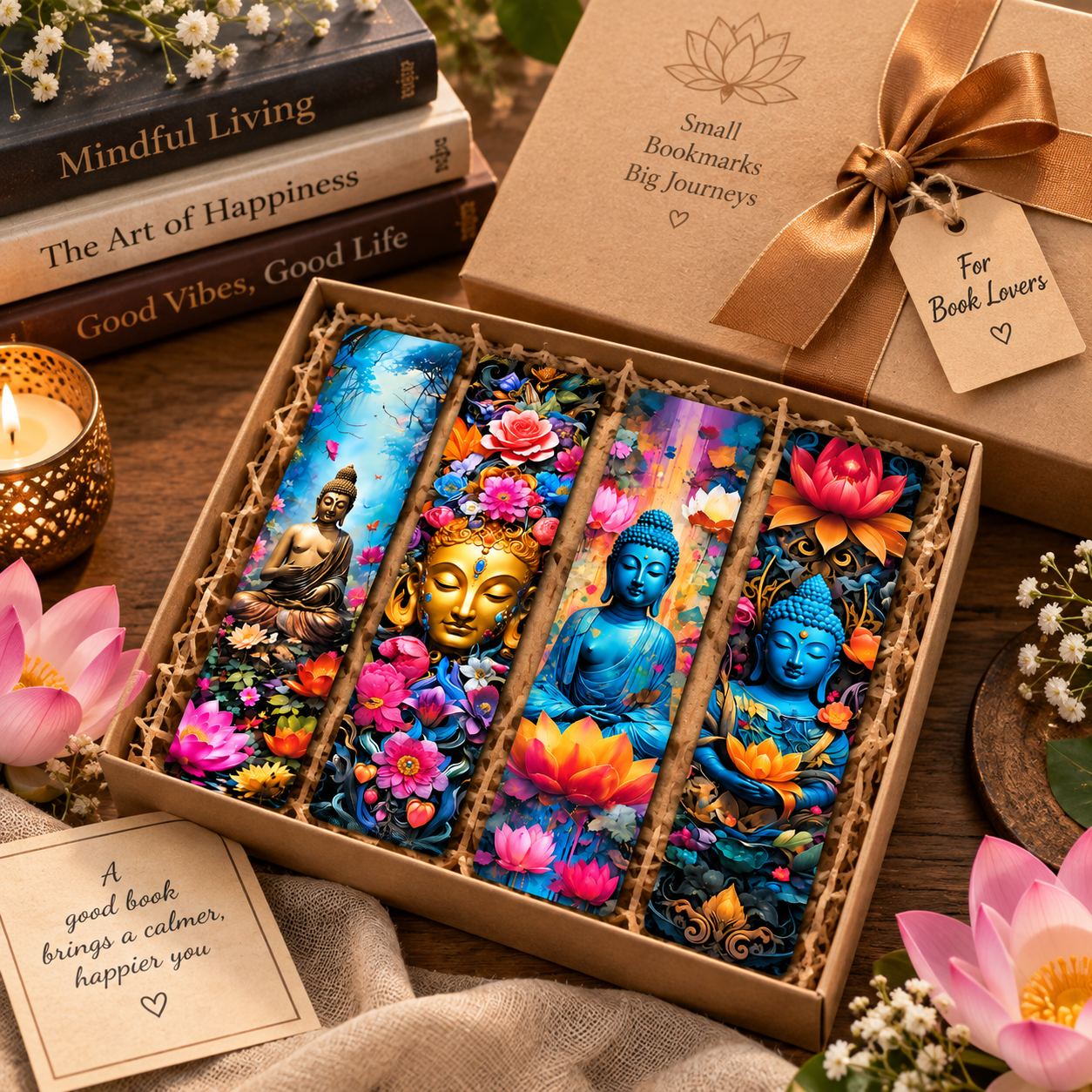 decorative wooden bookmarks set for books