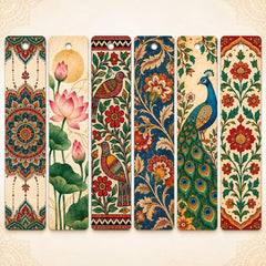 Madhubani art wooden bookmarks