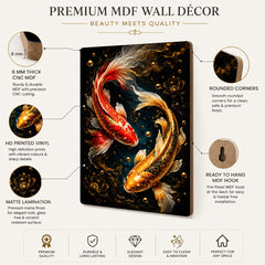 koi fish wooden wall decor