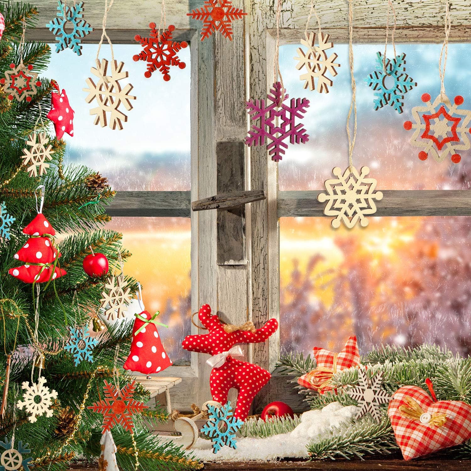 DIY wooden Xmas decorations