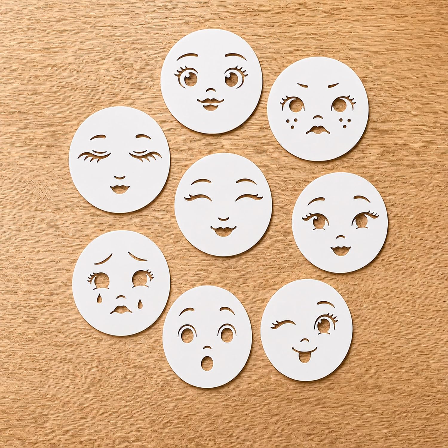 facial expression stencil for diy painting