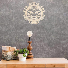 American Elm Tribal Wooden Wall Art Abstract Cultural Design in Birch Plywood, Rustic Decor for Living Room & Office