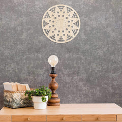 American Elm Mandala Wooden Wall Art Circular Floral Design Rustic Oriental Mandala