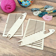 Cliths Wooden Weaving Loom Kit for DIY Craft Includes Rectangle Looms Shuttles Embroidery Yarn Loom Set for Beginners