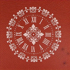 Cliths 4 Pcs Clock Border Stencil Template for Painting Reusable Plastic Brocade Design for Wall Fabric Furniture Wood Canvas DIY Craft and Home Decoration