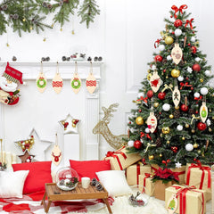unfinished wood Christmas ornaments