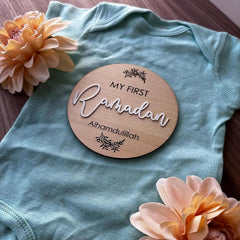 Cliths My First Ramadan & Eid Baby Milestone Plaques Islamic Photoshoot Props Newborn Celebration Decor