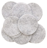 American Elm Grey Felt Circles 2.5mm Thick Mixed Sizes Round Die Cuts for DIY Craft, Sewing, Applique