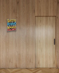 American Elm Motivational Wall Quote Success Is the Reward That Follows Repeated Failures MDF Wall Art for Office, Home