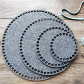 Cliths Set of 4 Square Felt Crochet Bases for DIY Bags & Baskets Eco Friendly Felt