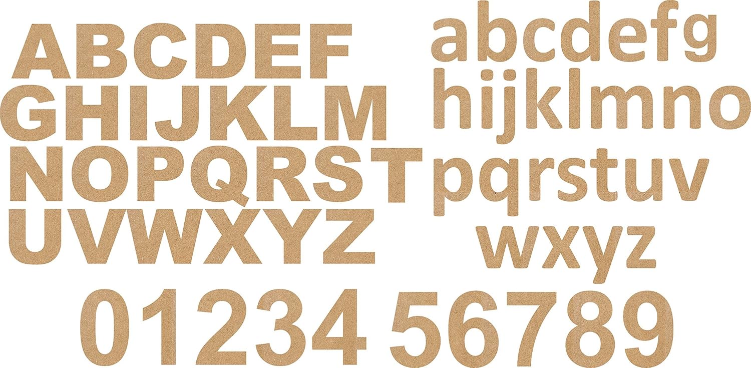 Alphabet and numbers in gold on a white background