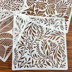 leaf texture painting template for diy craft projects