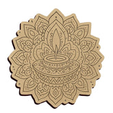 Decorative coaster with intricate design on a white background