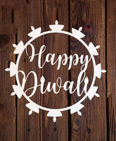 Cliths Happy Diwali Wreath Cutout Unfinished Decor DIY Craft Kit Festival Door Hanger Happy Diwali Gift Kids Activity Indian Home Decor