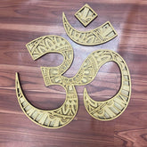 Cliths 3D Om Mandala Wall Hanging Spiritual Home Decor Wooden MDF Art Pooja Space Wall Decor