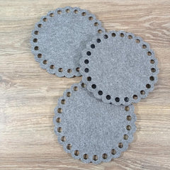 Cliths 12 Piece Round Felt Placemat Set Table Mats Coasters Heat Resistant Dining Decor