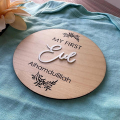 Cliths My First Ramadan & Eid Baby Milestone Plaques Islamic Photoshoot Props Newborn Celebration Decor