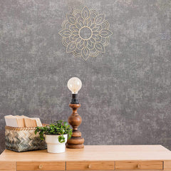 American Elm Oriental Mandala Wall Art Floral Design Handcrafted Wood Decor