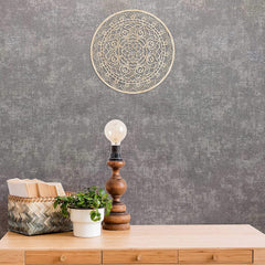 American Elm Mandala Wooden Wall Art Floral Oriental Design in Birch Plywood, Rustic Decor