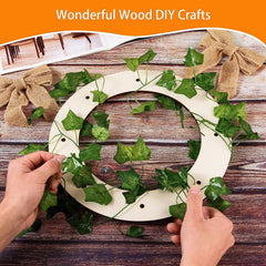 Cliths Wooden Wreath Frames for Crafts MDF Hoop Rings DIY Floral Decor Pack of 6 or 12 Home Wall Decorations