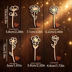 wooden flower cutouts