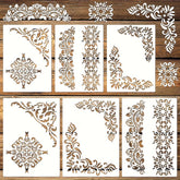 6 piece corner stencil set reusable