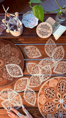 Cliths Rectangle Plastic DIY Art & Craft Flexible Stencil Set, 20 Intricate Mandala & Decorative Designs Pack of 20