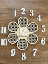 Cliths Double Sided Baby Monthly Photoshoot Props Interchangeable Numbers Milestone Card for Newborn, Baby Shower Gift (6x6.5 Inch)