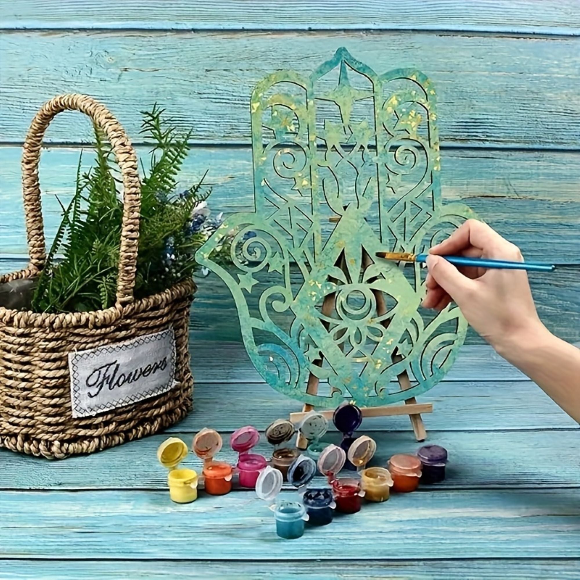 retro style wooden wall decoration