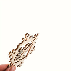 Paintable wooden snowflakes