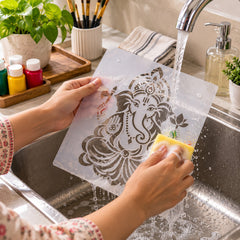 ganapati stencil for handmade art projects