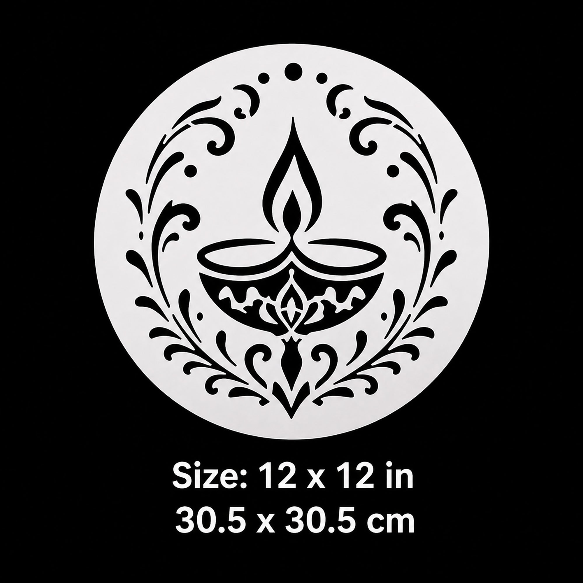 reusable diya stencil template for wood wall painting