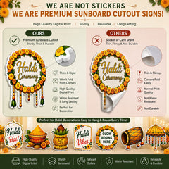 3mm thick Haldi ceremony signboard cutouts