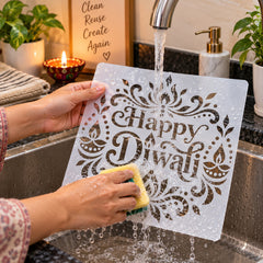diwali stencil for wooden craft