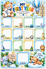 Baby first year photo frame for nursery decoration