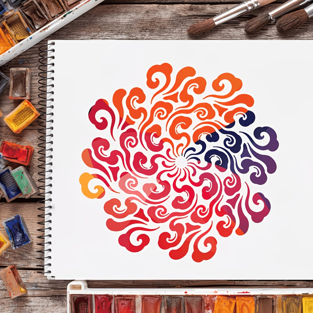 decorative cloud pattern stencil for furniture painting