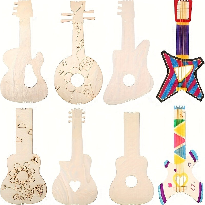 wooden mini guitar craft kit