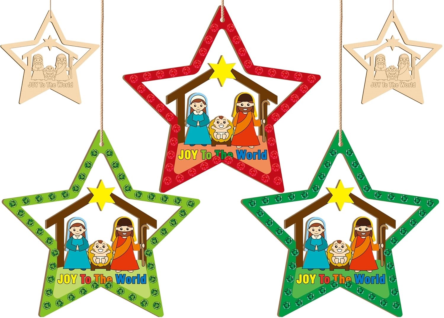 star wooden cutouts for diy crafts