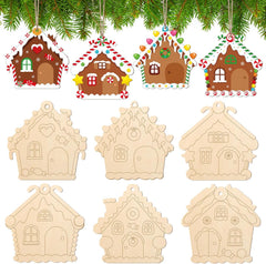 gingerbread house wooden cutouts for diy crafts