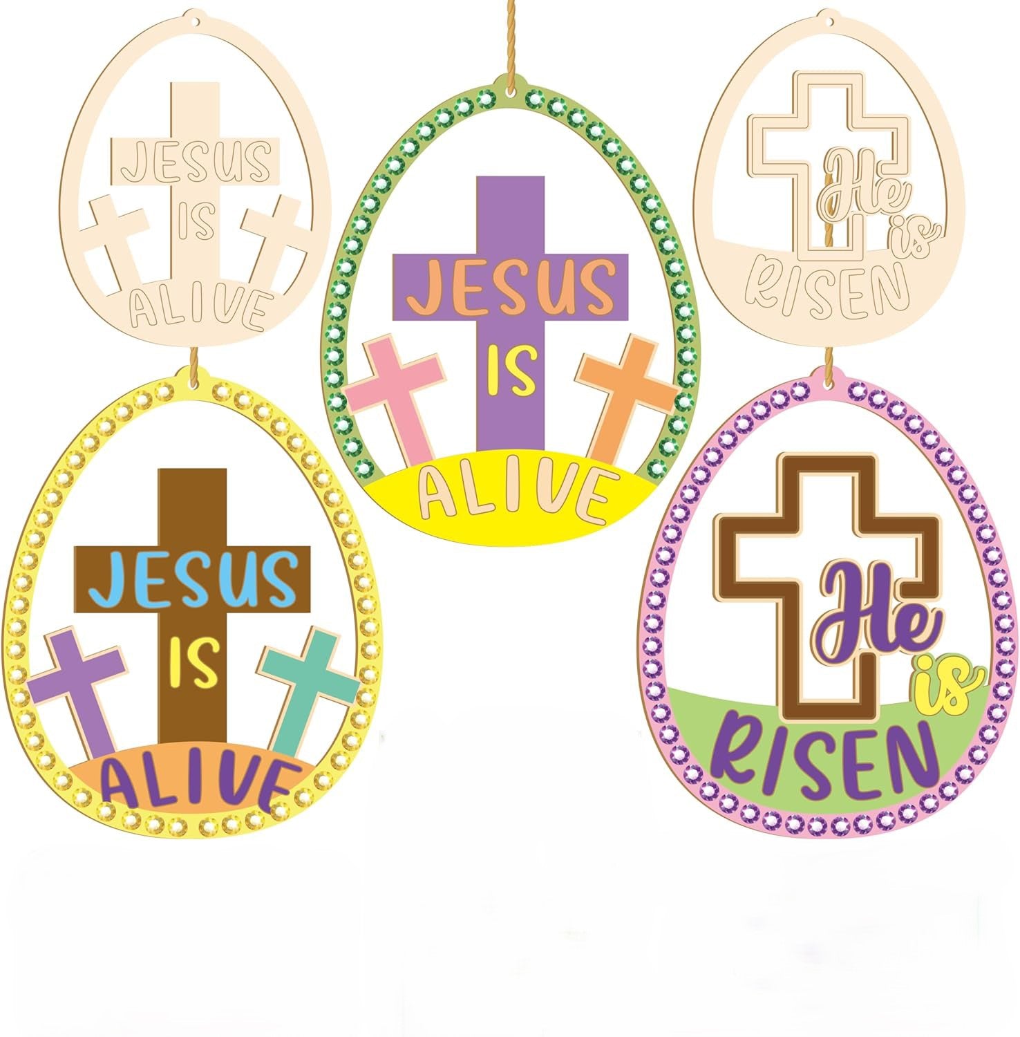 easter egg wooden cutouts for diy crafts